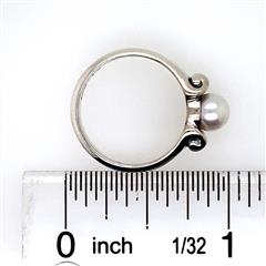 James Avery Pearl Sterling Silver Scroll Ring